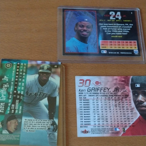Ken Griffey Jr BB CARDS - Picture 2 of 3